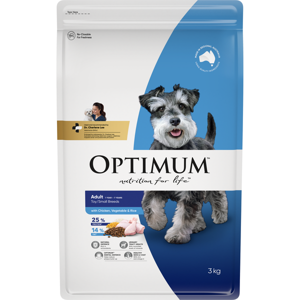 OPTIMUM DOG SMALL BREED CHICK VEGETABLES RICE 3KG