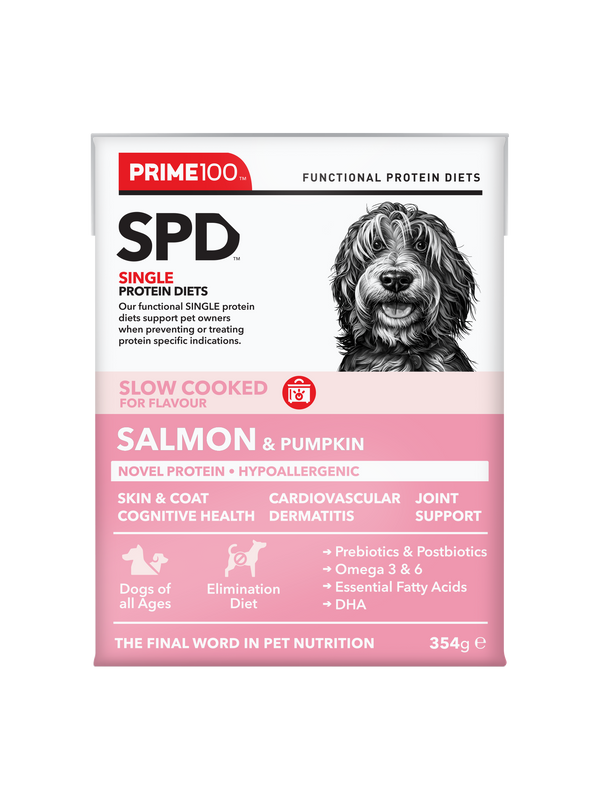 PRIME SPD SLOW COOKED SALMON & PUMPKIN 354G 12PK (OM12)