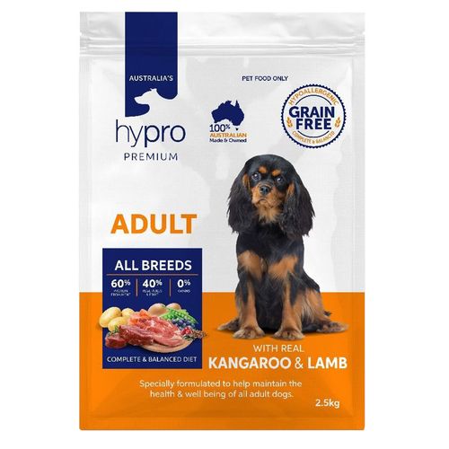 HYPRO PREMIUM ADULT GRAIN FREE KANGAROO & LAMB 2.5KG