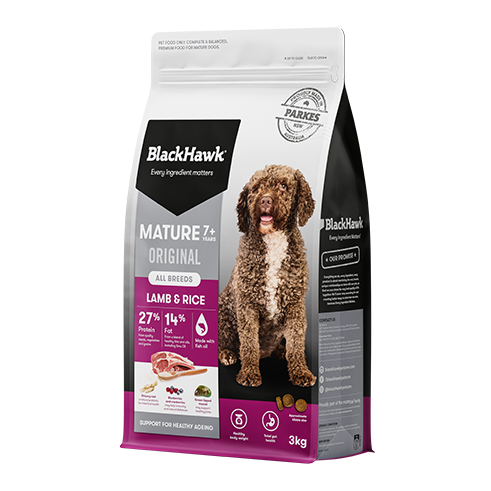 BLACK HAWK MATURE LAMB & RICE 3KG