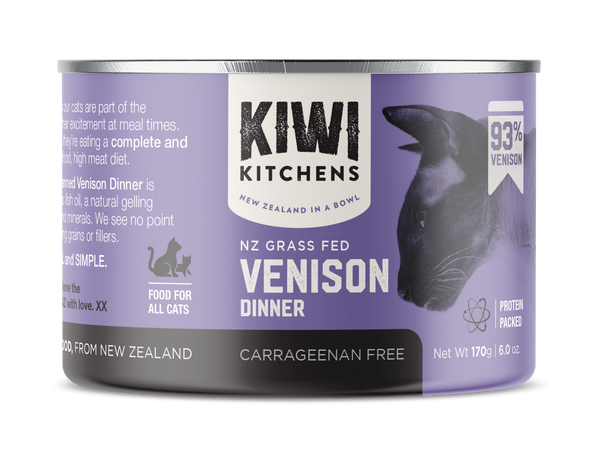 KIWI KITCHENS CAT VENISON 170G 18PK (OM18)