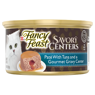 FANCY FEAST SAVORY CENTER TUNA PATE 85G 24PK (OM24)