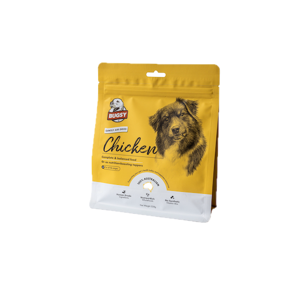 BUGSYS AIR-DRIED COMPLETE DIET FOR DOGS CHICKEN 328G