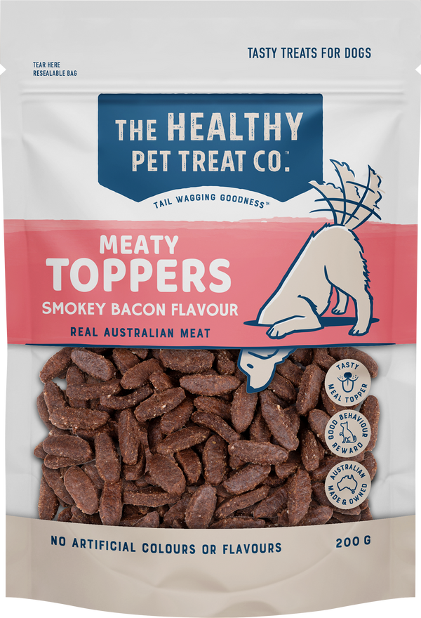 HEALTHY PET TREAT CO MEATY TOPPERS SMOKEY BACON 200G