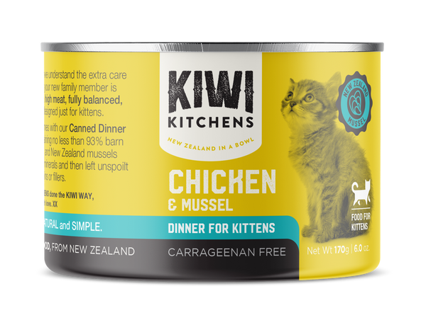 KIWI KITCHENS KITTEN CHICKEN & MUSSEL 170G 18PK(OM18)