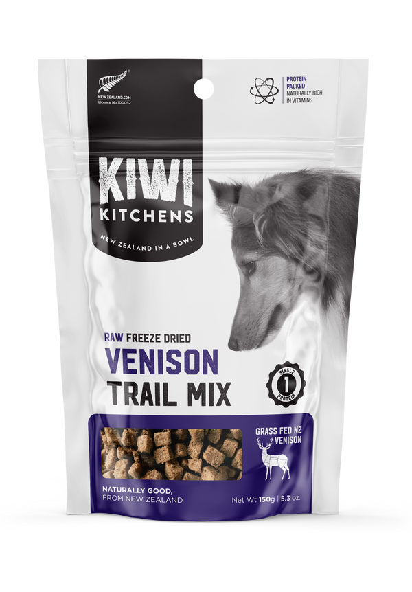 KIWI KITCHESN FREEZE DRIED VENISON TRAIL MIX TREATS 150G