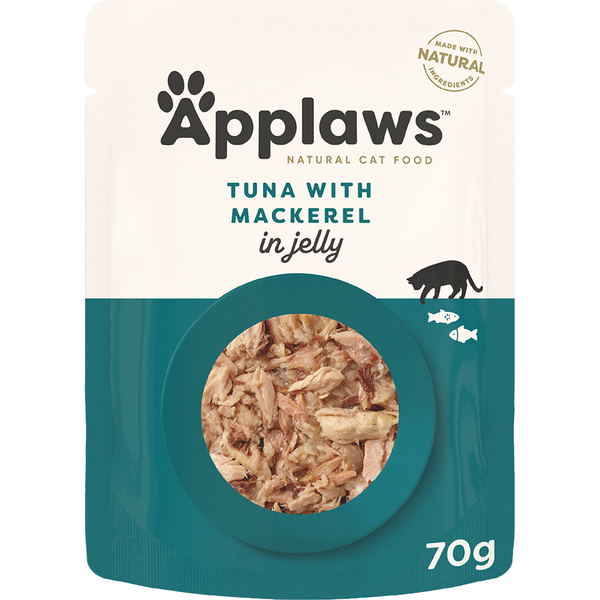 APPLAWS CAT JELLY POUCH - TUNA & MACKEREL 70G 16PK(OM16)
