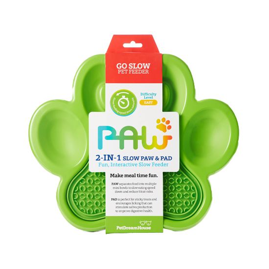 PET DREAMHOUSE PAW 2 IN 1 SLOW PAW & PAD GREEN