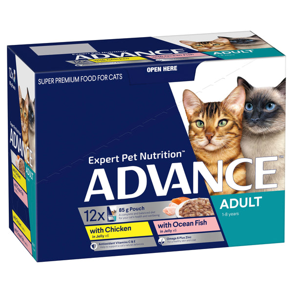 ADVANCE CAT WET MULTI IN JELLY MVMS 85G 1X12PK