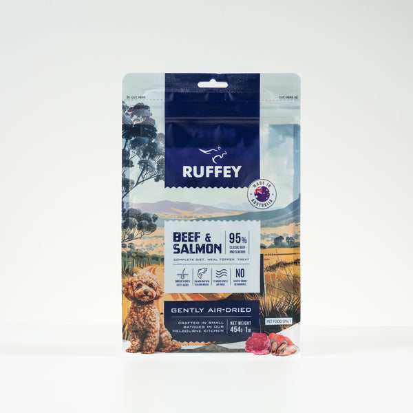 RUFFEY AIR DRIED BEEF & SALMON 454G