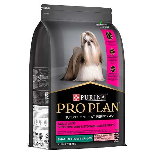 PRO PLAN ADULT SENSITIVE SKIN & STOMACH SM & TOY BREED 2.5KG