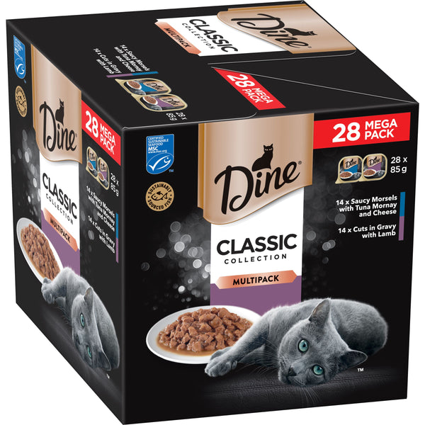 DINE LAMB TUNA MORNEY W CHEESE MULTI-VARIETY 28PK