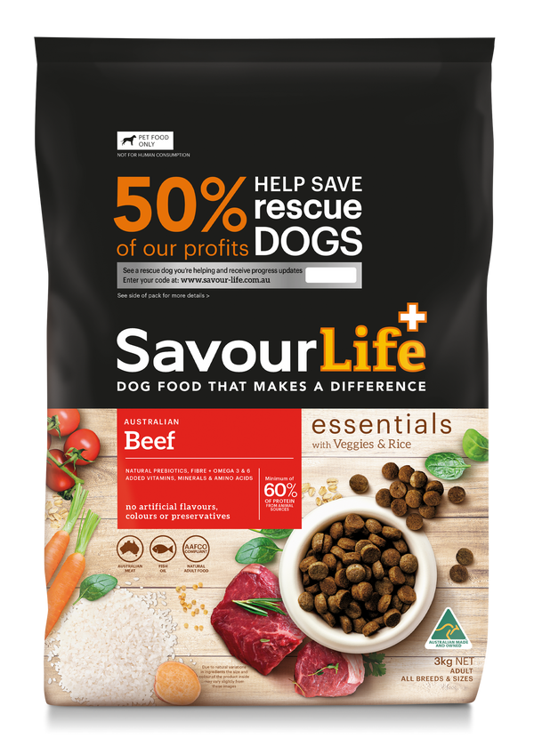 SAVOURLIFE ESSENTIALS ADULT BEEF 3KG