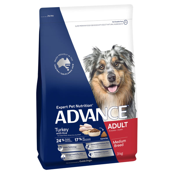 ADVANCE DOG ADULT MEDIUM BREED TURKEY RICE 3KG