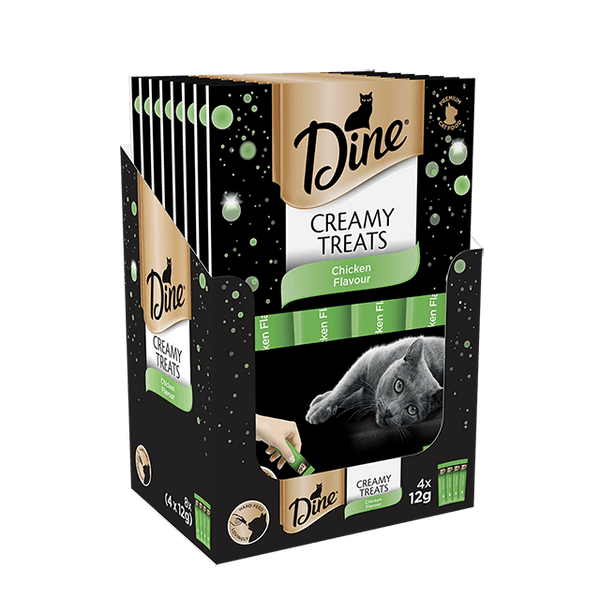DINE SNACKS CREAMY TREAT CHICK FLAVOUR 40G 8PK (OM8)