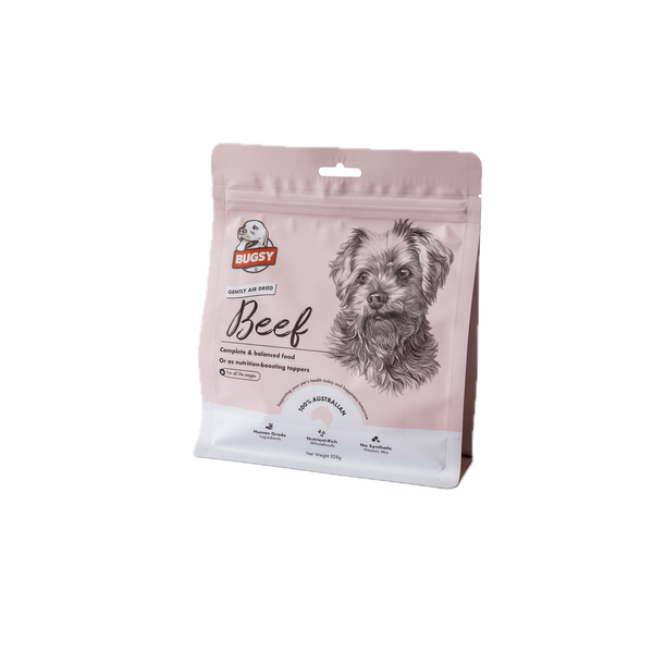 BUGSYS AIR-DRIED COMPLETE DIET FOR DOGS BEEF 328G