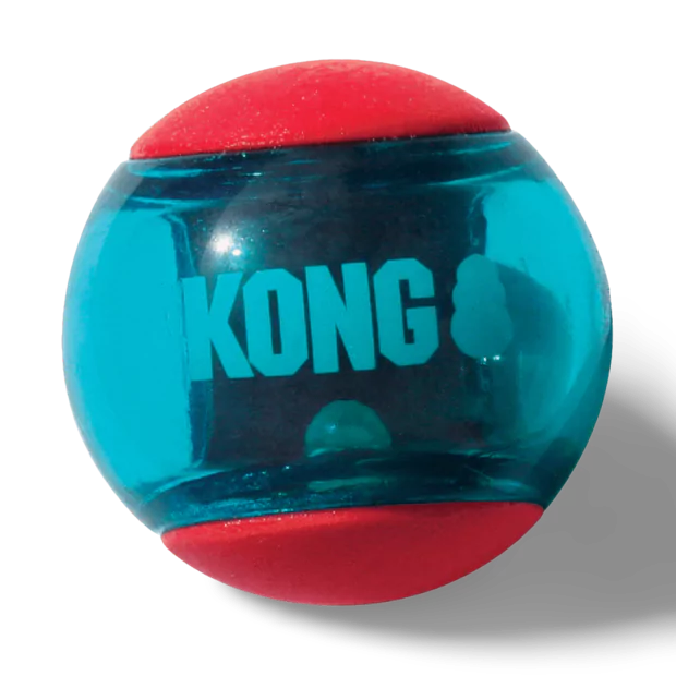 kong squeezz action ball red small 