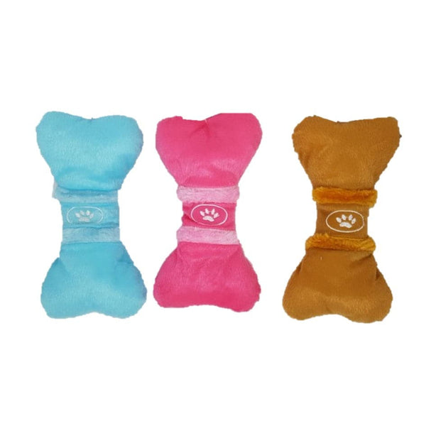 Plush & Squeak Dog Bone
