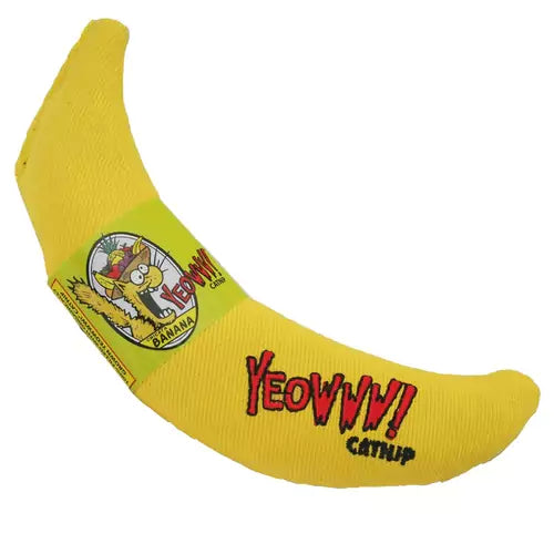 yeowww catnip toy yellow banana